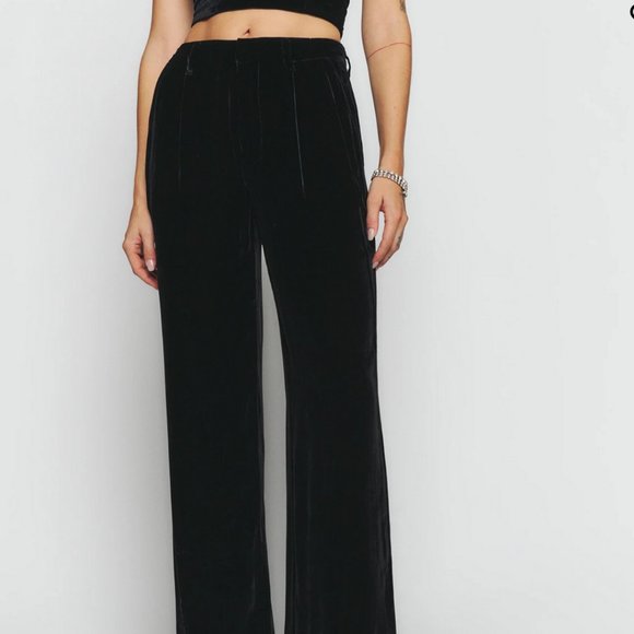 Reformation Velvet "Wes" Pants, NWT - Picture 3 of 6